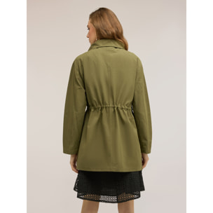 Motivi - Parka con coulisse misto cotone - Verde militare