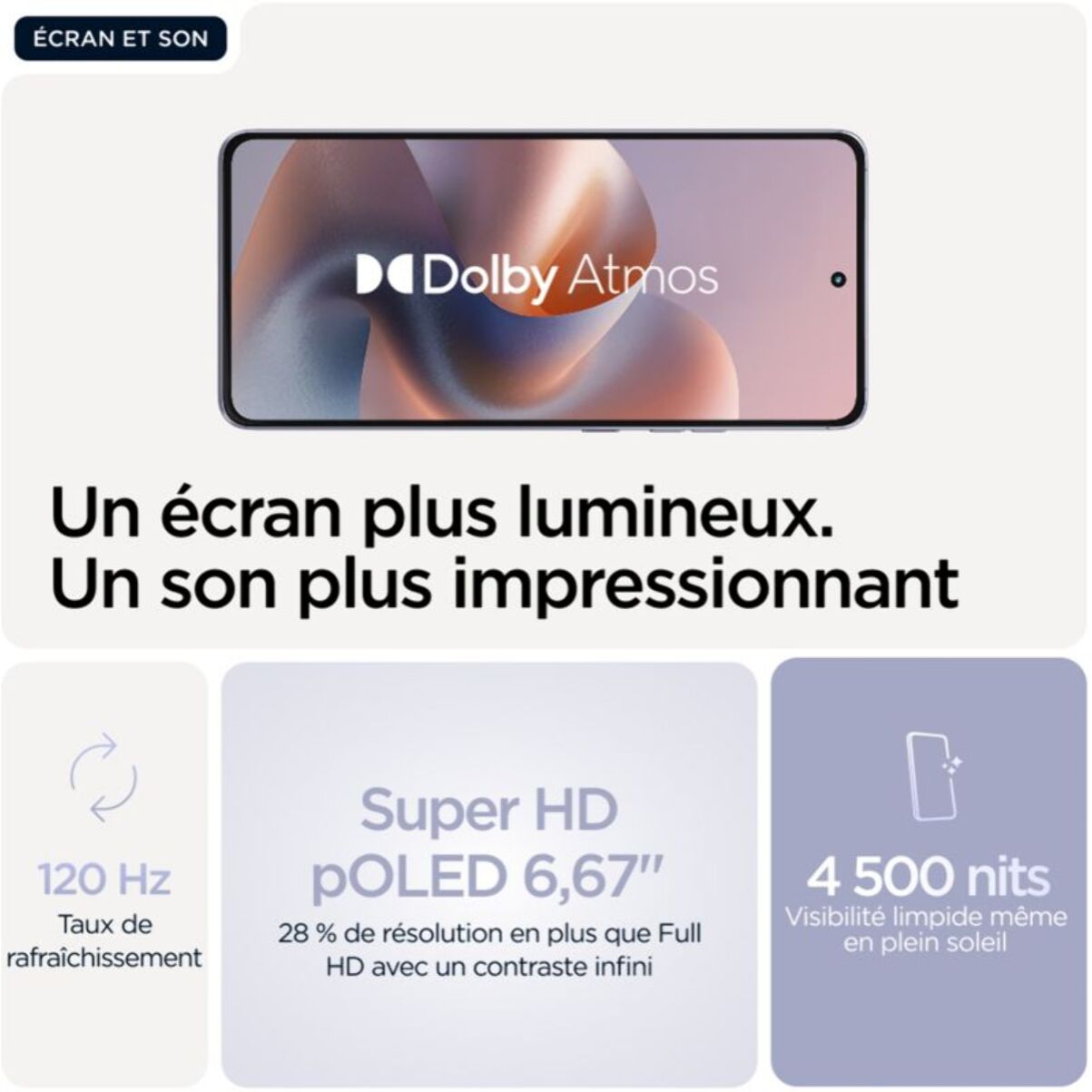 Smartphone MOTOROLA G86 Violet 256Go 5G