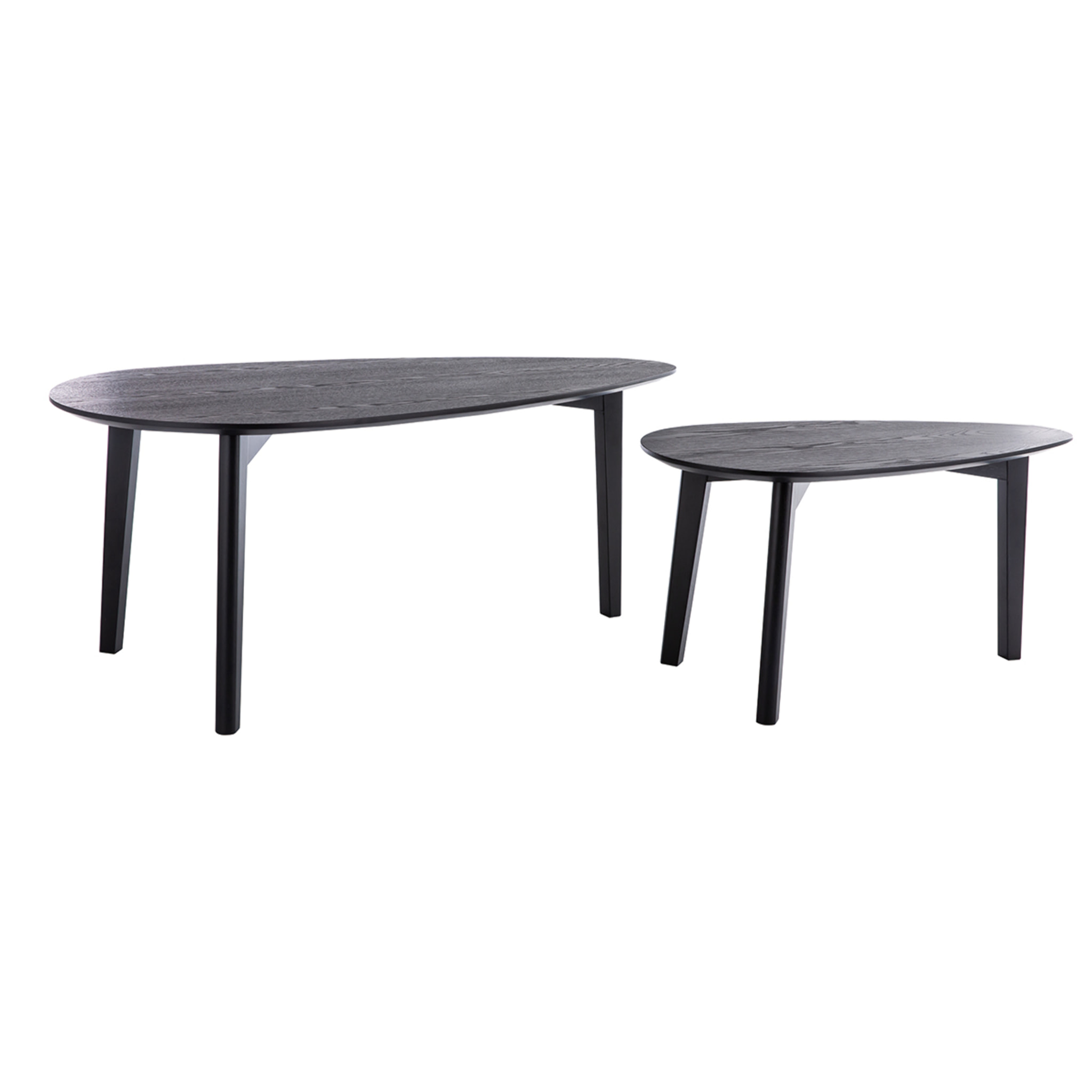 Tables basses gigognes bois noir (lot de 2) ARTIK