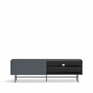 Mueble de televisión Nube 2 cajones, 1 puerta y 1 puerta corredera arena y arcilla