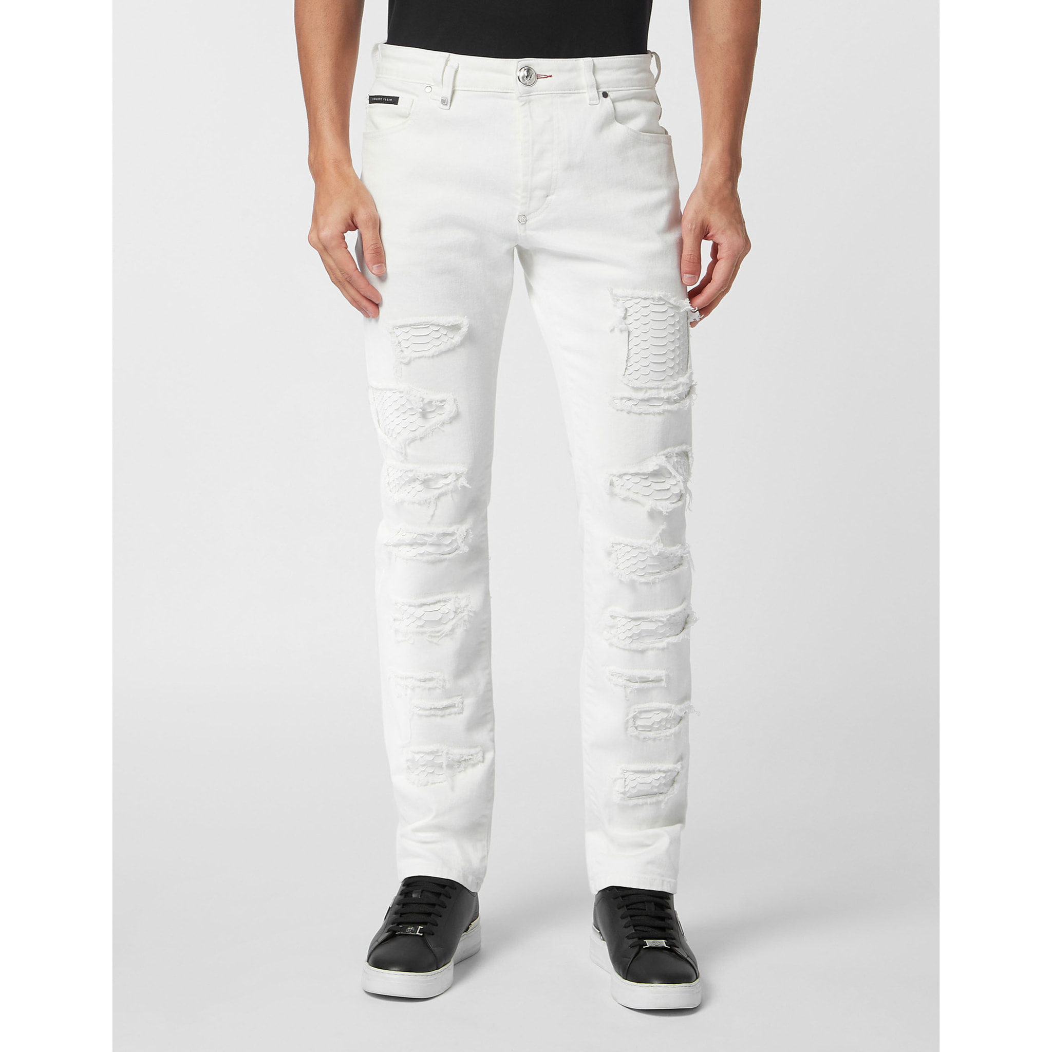 PHILIPP PLEIN Vaqueros de corte recto PYTHON