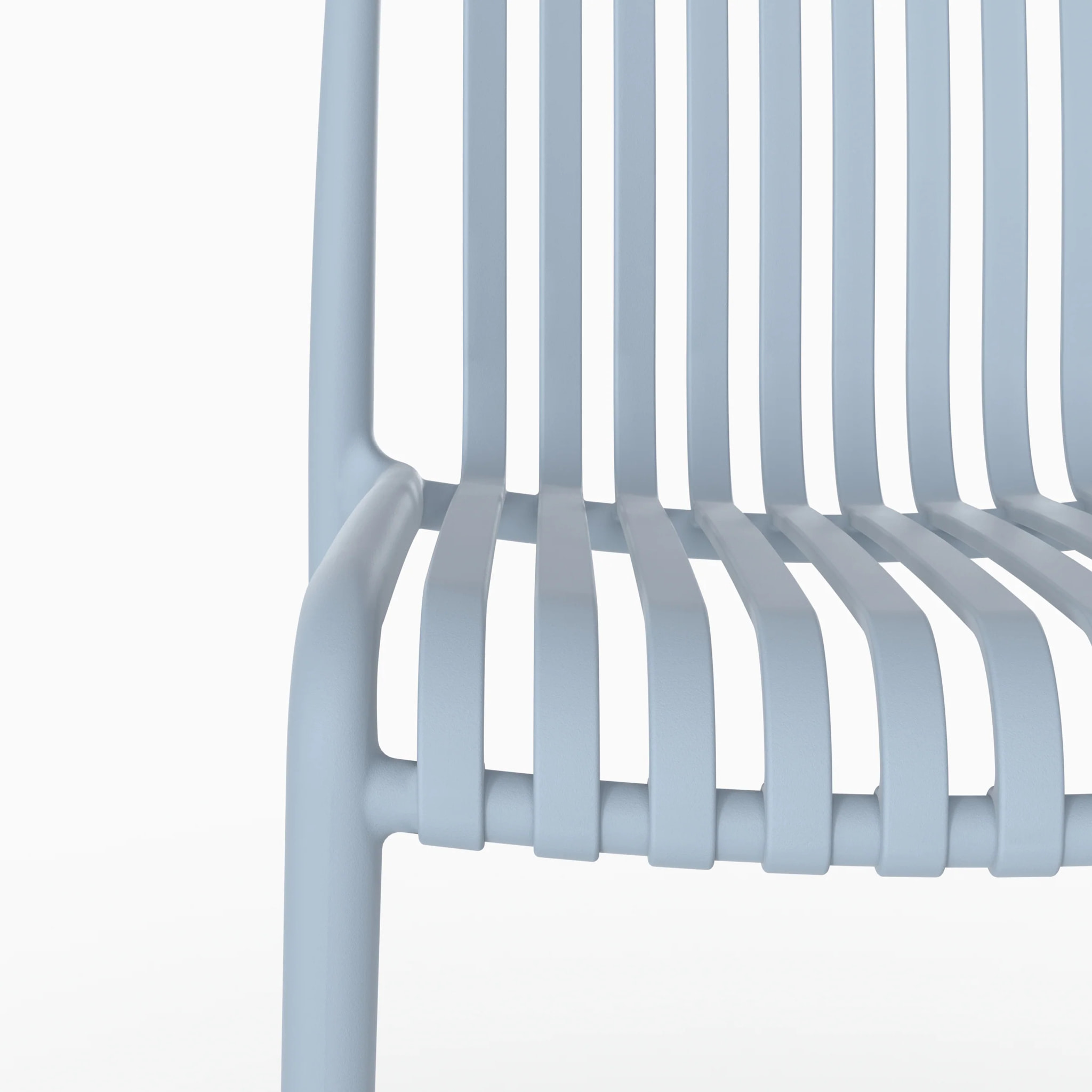 Lot de 2 chaises de jardin empilables en plastique bleu pastel - Duli