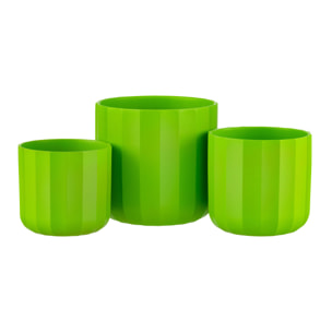 J-Line cache-pot Summer - céramique - jaune - small - 2 pièces - Ø 18.5 cm