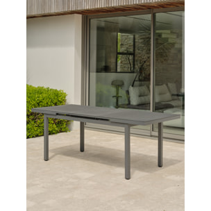 DANIA - Table en alu et spraystone avec rallonge automatiquee