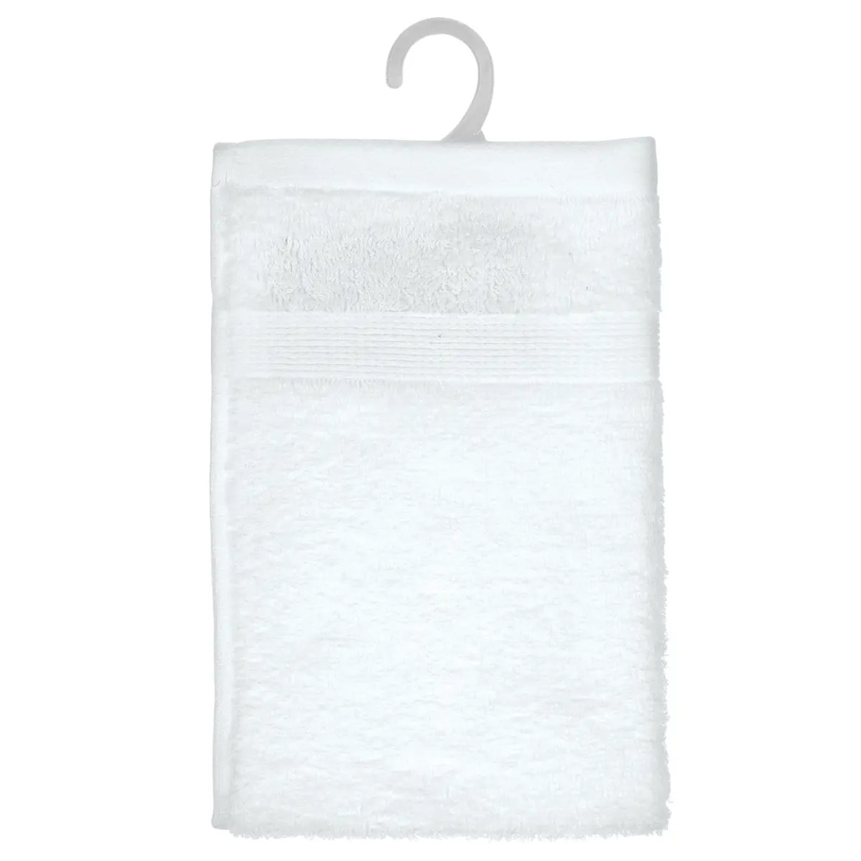 Serviette invité "Essentiel" coton blanc 30x50cm