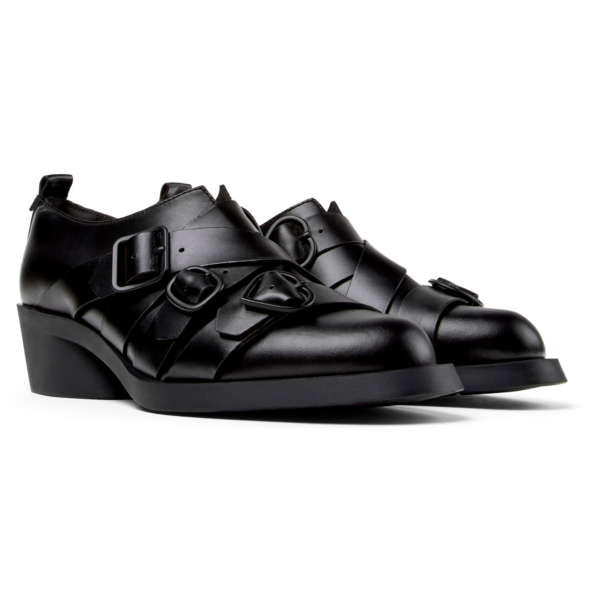Zapatos de cordones - CAMPER Bonnie Twins - Negro - Cuero liso
