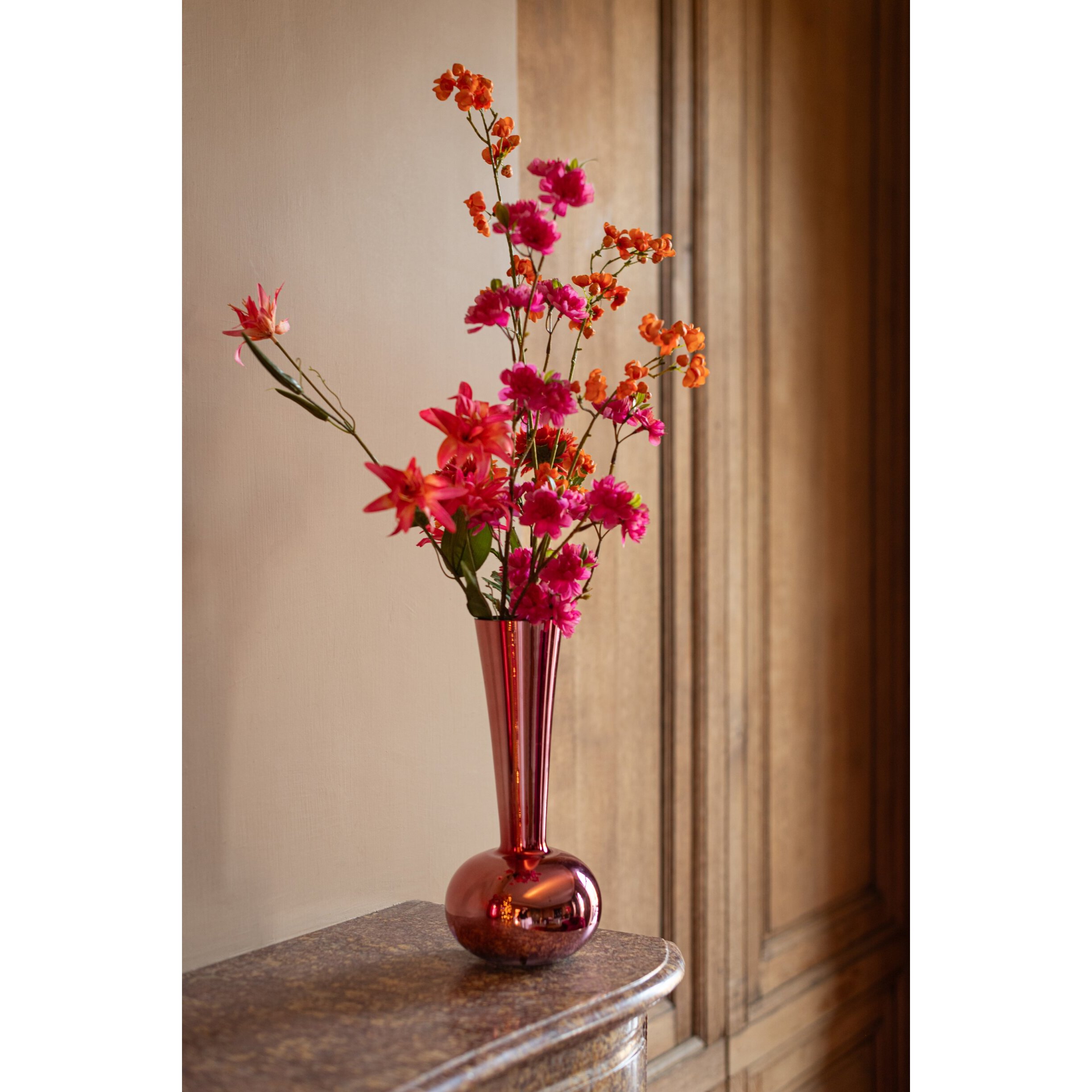 J-Line vase - verre - rose