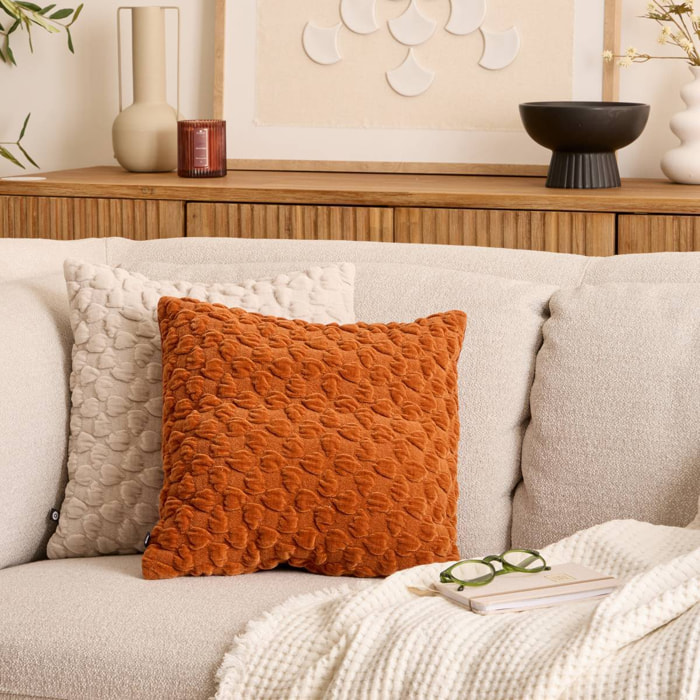 Coussin Nova ambre 40x40cm