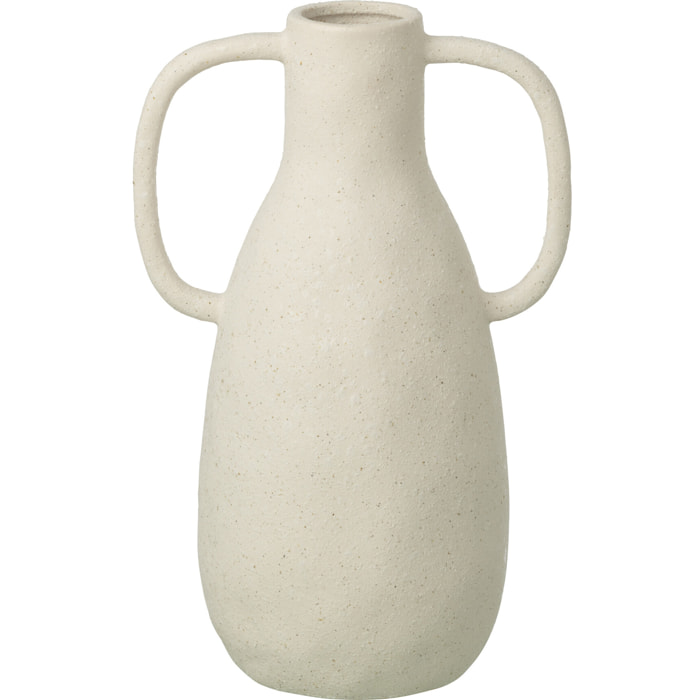 J-Line Vase Jodi - grès - blanc - small