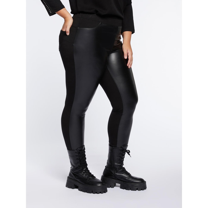 Fiorella Rubino - Pantaloni skinny in viscosa ECOVERO™ - Nero