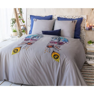 Parure Housse De Couette 3pcs 100%percale Coton 70fils Monica