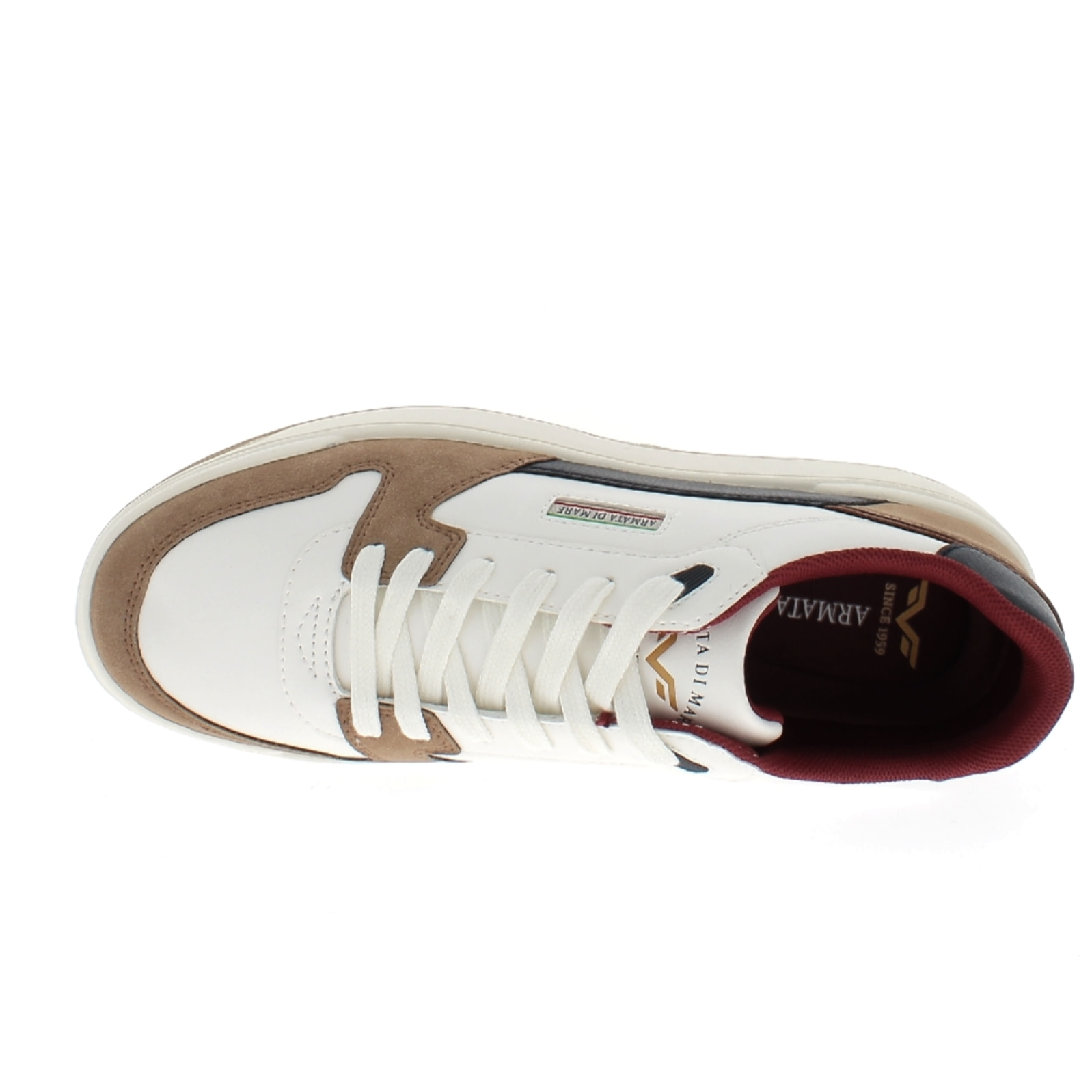 Armata di Mare Scarpe Uomo Sneakers Casual Stringate con Soletta Rimovibile in Memory Foam AMU W24D653 Off White