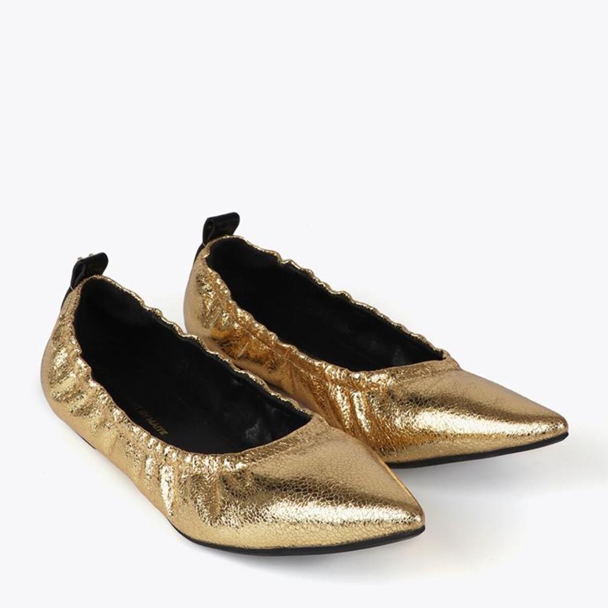 Ballerina a punta arricciata metallica