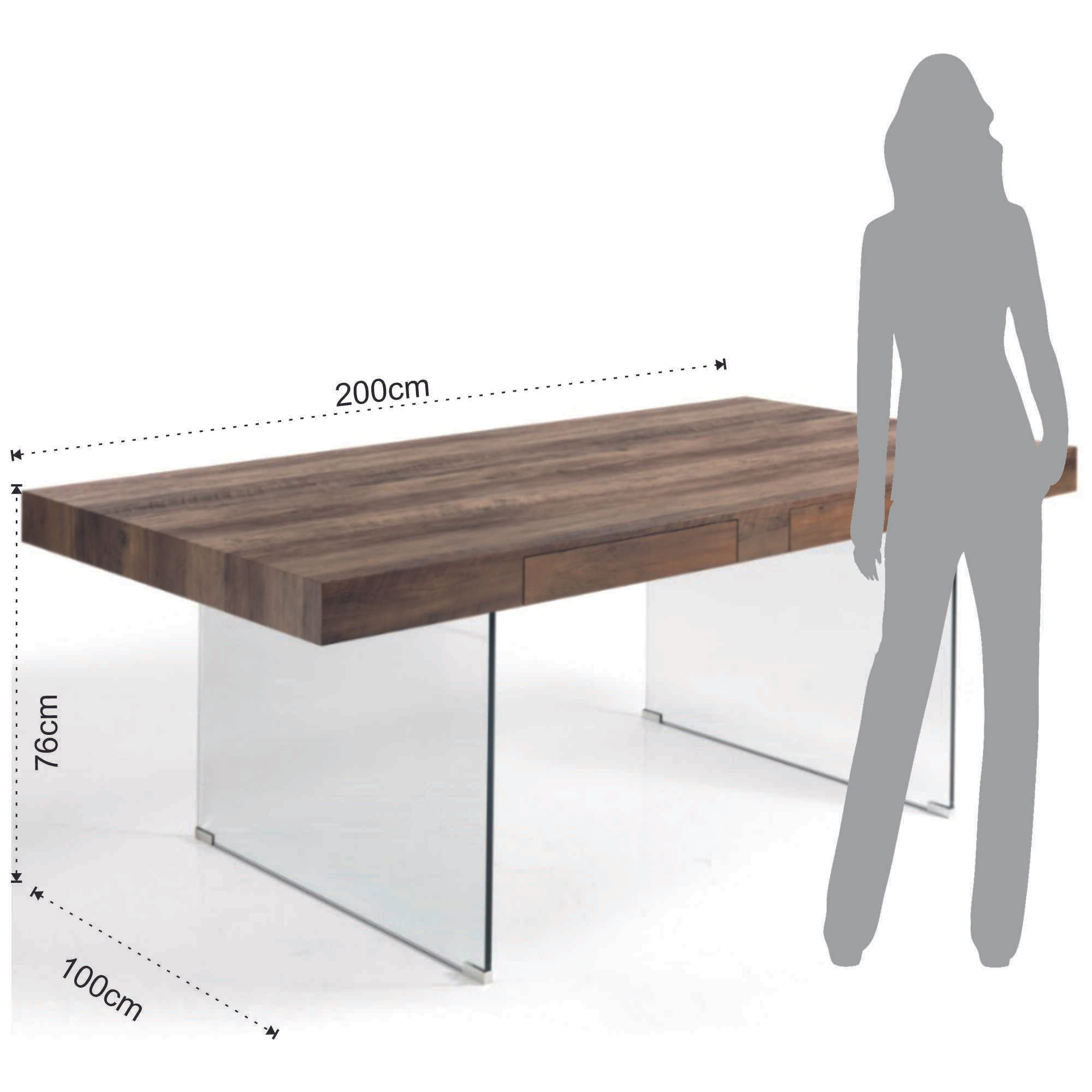 Tomasucci table fixe / bureau WAVER EVOLUTION Multicolore