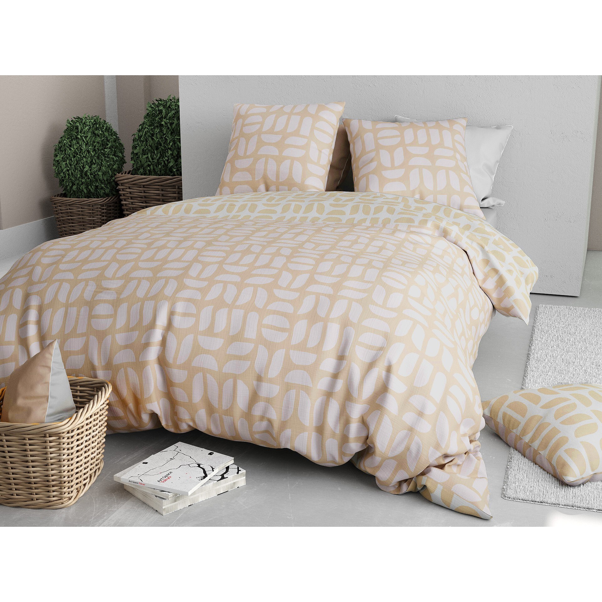 Parure Housse De Couette 3pcs Polycoton ROMY