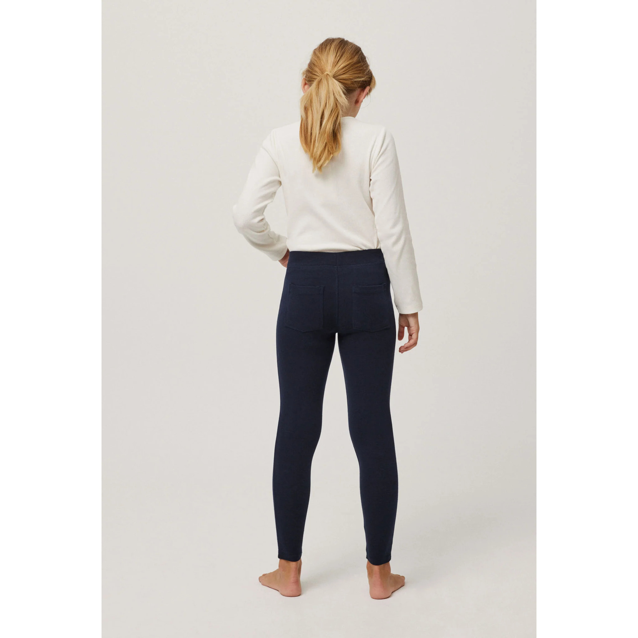 Leggings basico blu navy per bambine
