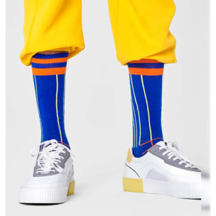 Calcetines grid stripe crew sock