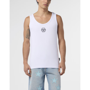 PHILIPP PLEIN Cotton Tank Top Hexagon