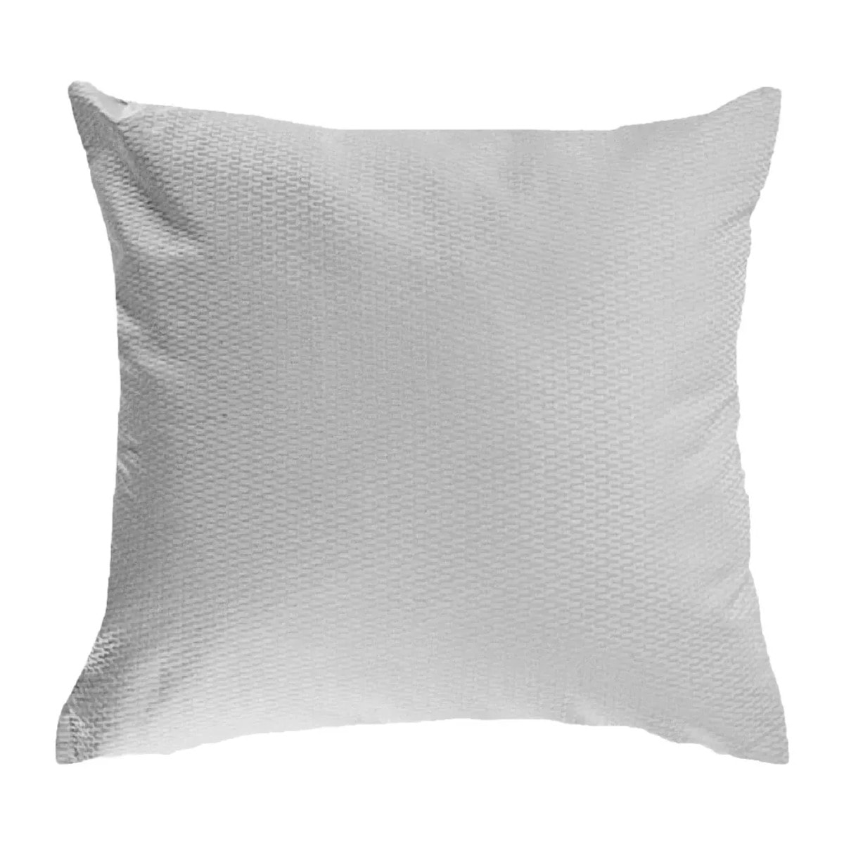 Taie d'oreiller satin de coton motif jacquard gris Vibrato glacier