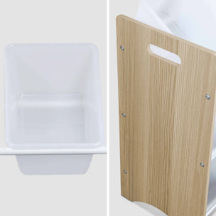 Meuble de rangement pour enfant avec 9 casiers - Tobias - MDF décor bois naturel. 64x29.5x60cm