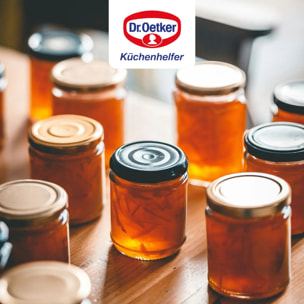 2 ustensiles pour confiture avec pince à bocaux et entonnoir Dr Oetker