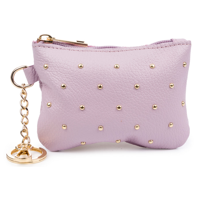 Bellosguardo Portafoglio Donna. In pelle autentica finitura Dollaro con dettagli metallici.