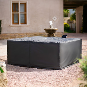 Housse de protection intégrale pour spa OSLO PLUS 6 places Ø 188 x 70cm noir