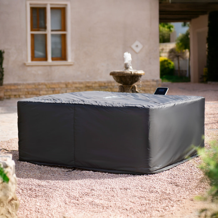 Housse de protection intégrale pour spa OSLO PLUS 6 places Ø 188 x 70cm noir