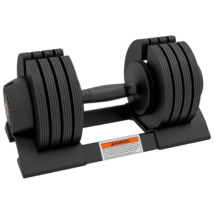 Mancuerna Ajustable 4 en 1 20 kg, Pesas y Mancuernas, Ajuste Rápido de Peso, con Base de Almacenamiento y Mango Antideslizante, para Entrenamiento en Casa Gimnasio