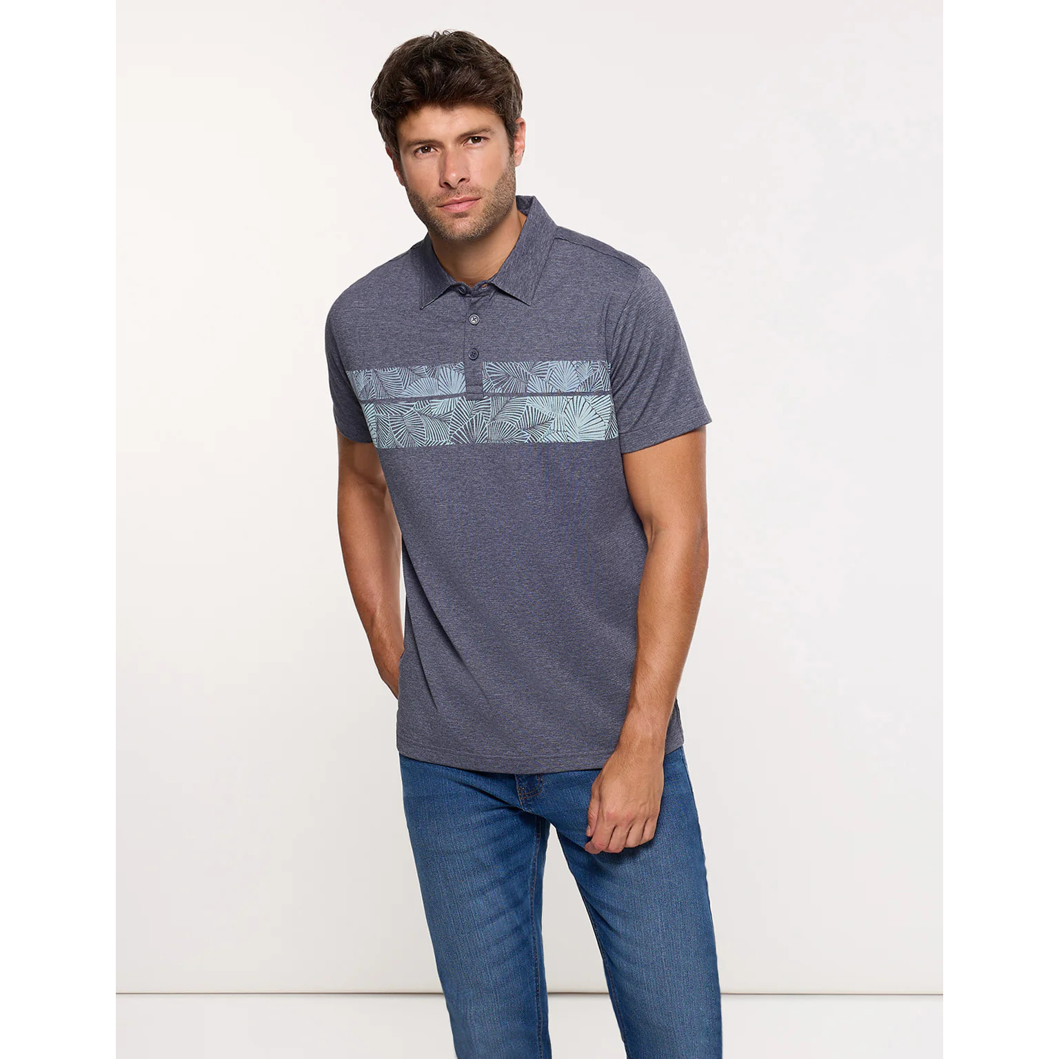 Polo Manga Corta Gris - Chelan