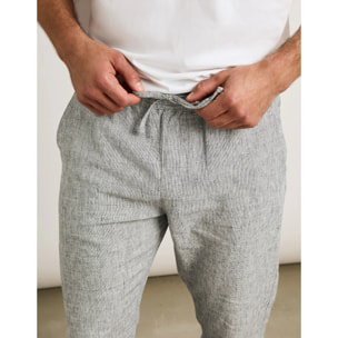 Pantalón Largo Azul Lino - Daniel