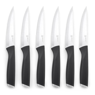 6 couteaux à steak noir 23,8cm - "eris"