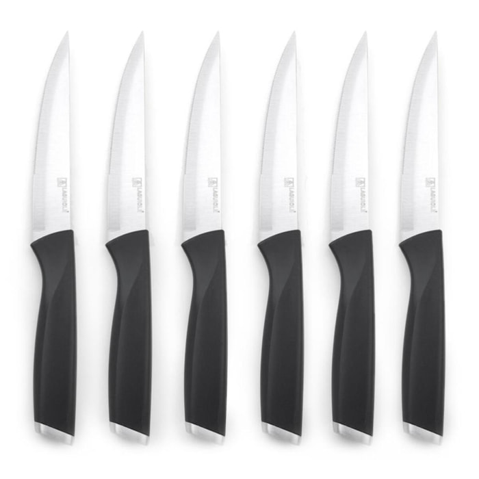 6 couteaux à steak noir 23,8cm - "eris"