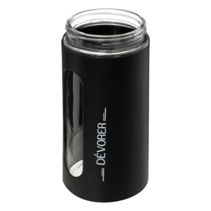 Bocal verre et métal "Ublo" 1,25L noir