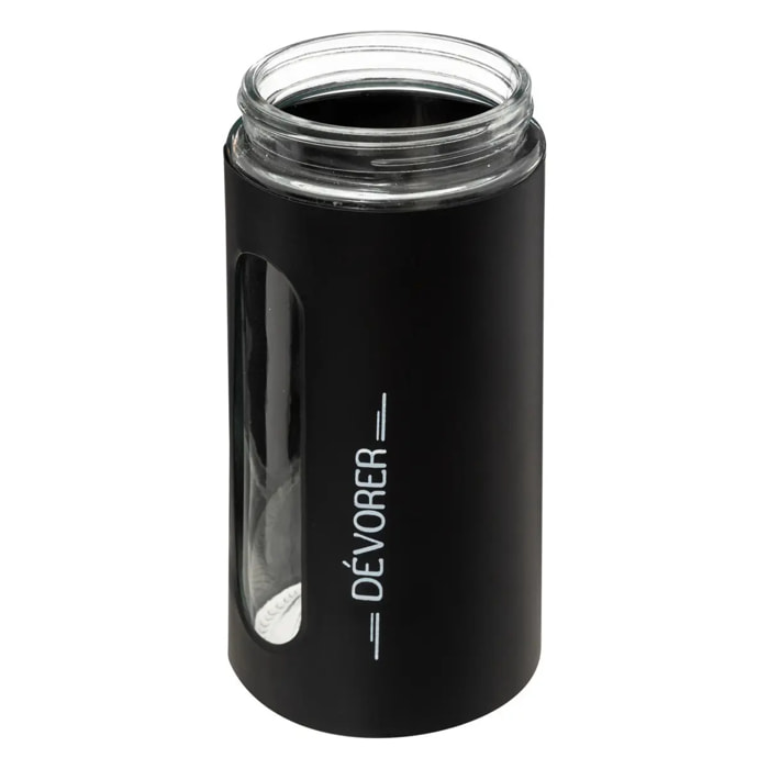 Bocal verre et métal "Ublo" 1,25L noir
