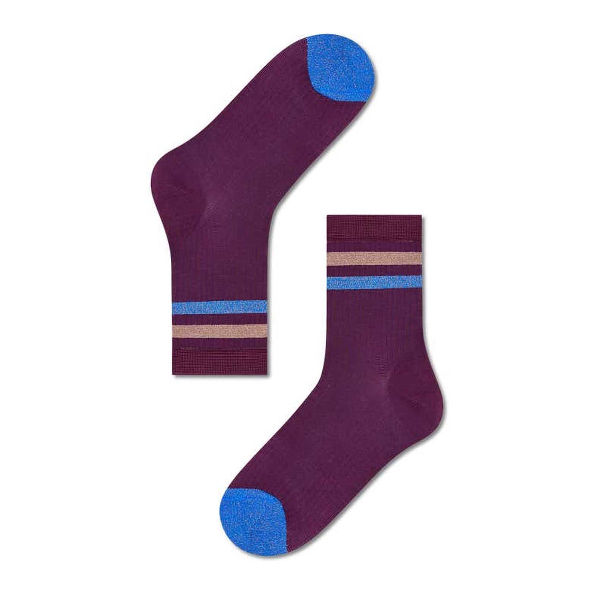 Calcetines ines ankle morado y azul