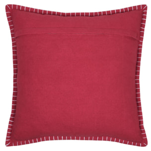Coussin chalet montagne en coton - Rouge