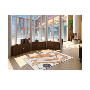 Alfombra impresa abstracta naranja Class, varias medidas disponibles