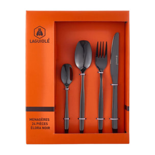 Ménagère 24 pièces - "Elora noir"