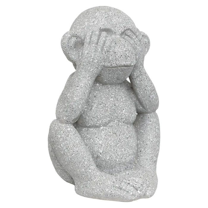 Singe déco extérieur Sohel H.42cm résine gris