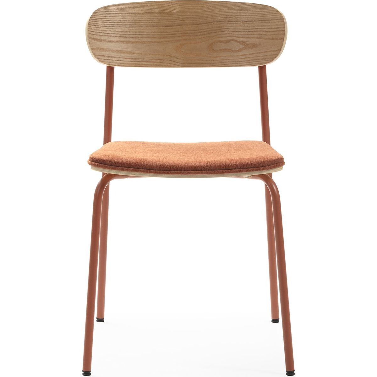 Lot de 2 chaises en tissu et effet bois - SVALA