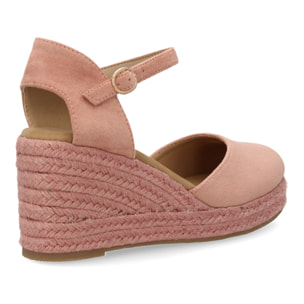 Sandalia de cuña de yute para mujer, comodas y elegantes diseño moderno con el yute en el mismo tono