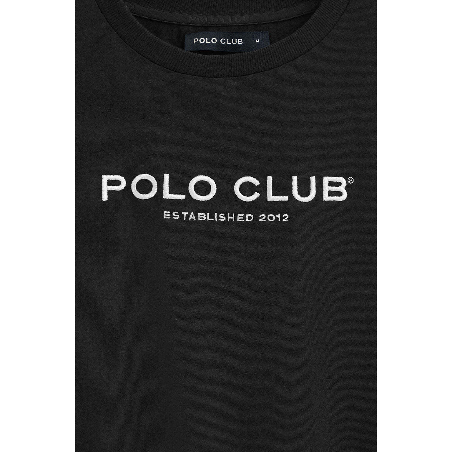 Camiseta negra con logo Established 2012 Polo Club