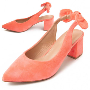 Zapato de tacón - Naranja - Altura: 6 cm