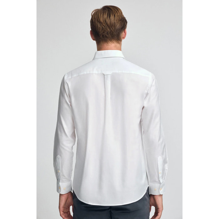Camisa blanca de corte regular con logo Rigby Go