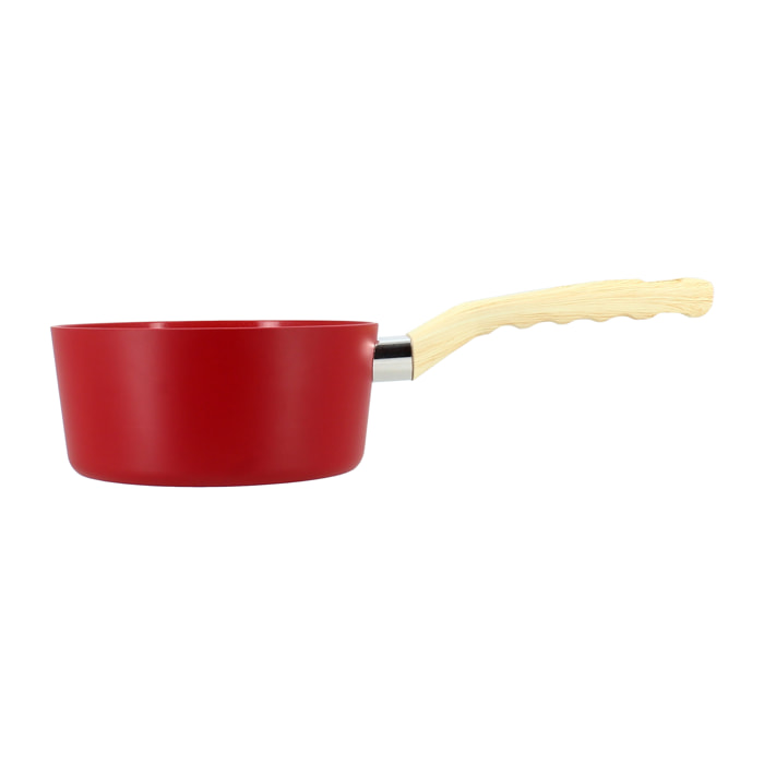 Casserole en aluminium 16cm rouge - compatible induction COLORAMA