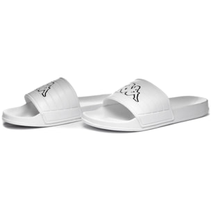 Ciabatte Kappa Uomo Donna Logo Noles Bianco
