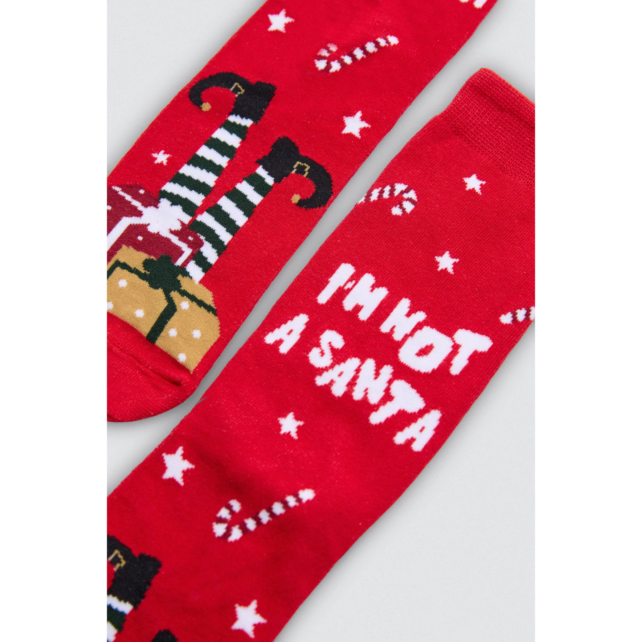 Confezione da 2 calzini da uomo con stampa natalizia