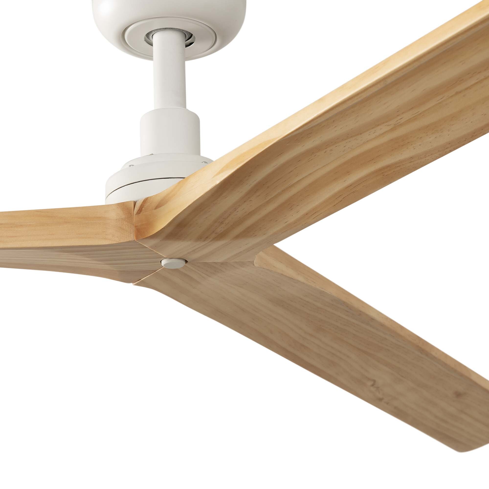 KLIM L Ventilateur de plafond blanc/bois chêne TUYA
