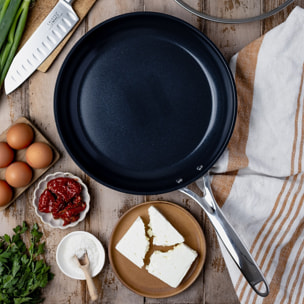 Set de 2 poêles antiadhésives en aluminium Ø24 et 28 cm - revêtement céramique Céraliss+